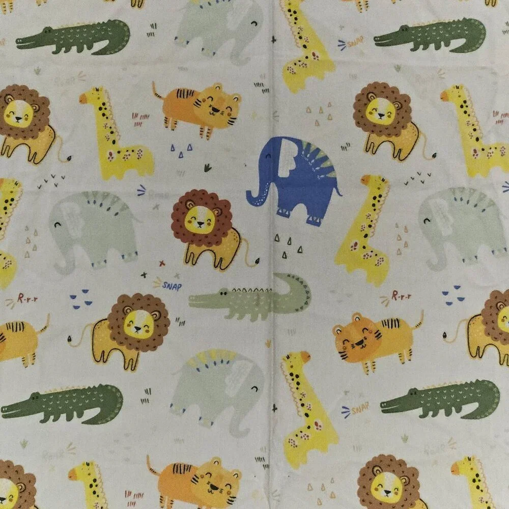 Parent's Choice Elephant Lion Giraffe Croc Receiving Blanket Cotton NEVER USED